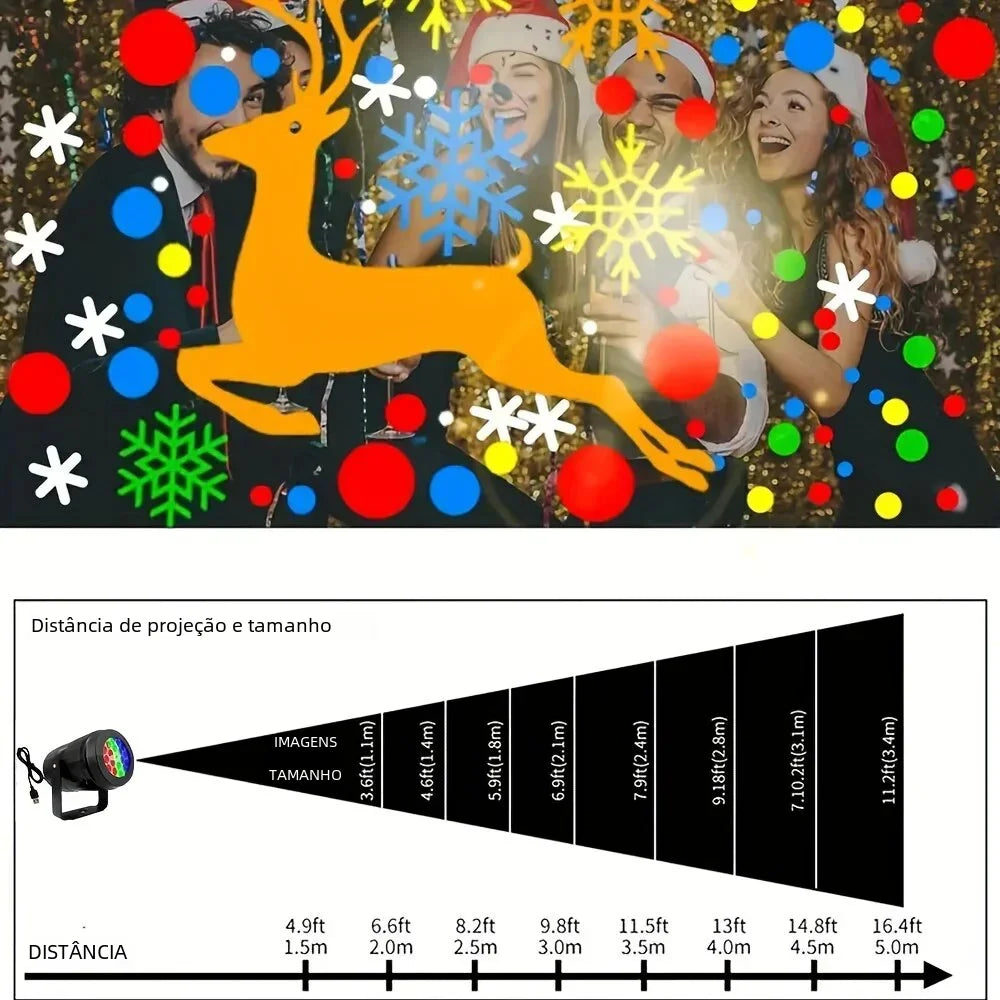 Projetor de Natal LED Rotativo SnowLigh